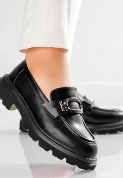 Pantofi dama casual Negri din Piele Ecologica Mirica imagine