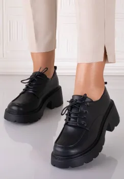 Pantofi dama casual Negri din Piele Ecologica Misayna imagine