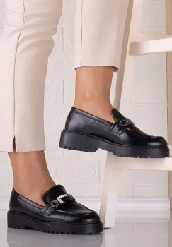 Pantofi dama casual Negri din Piele Ecologica Morgana imagine