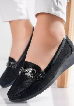 Pantofi dama casual Negri din Piele Ecologica Mosin imagine
