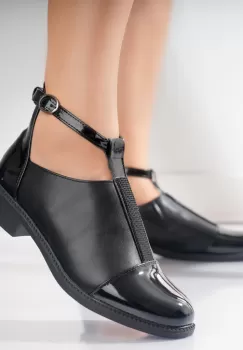 Pantofi dama casual Negri din Piele Ecologica Nava imagine