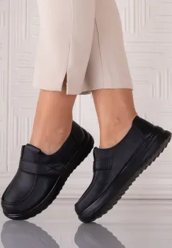 Pantofi dama Casual Negri din Piele Ecologica Nedira imagine