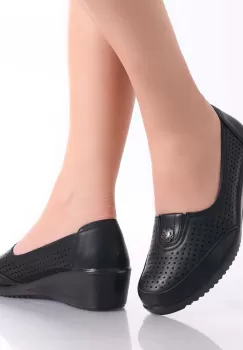 Pantofi dama casual Negri din Piele Ecologica Neleba imagine