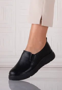 Pantofi dama Casual Negri din Piele Ecologica Nilasa imagine