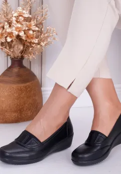 Pantofi dama casual Negri din Piele Ecologica Norica imagine