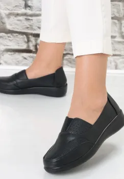 Pantofi dama casual Negri din Piele Ecologica Risan imagine