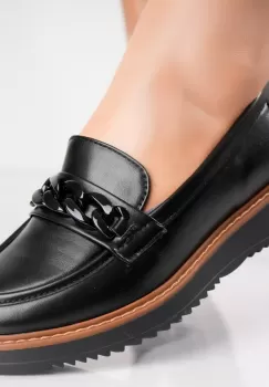 Pantofi dama casual Negri din Piele Ecologica Sahin imagine