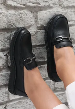Pantofi dama casual Negri din Piele Ecologica siham imagine