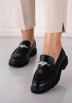 Pantofi dama casual Negri din Piele Ecologica Sudera imagine