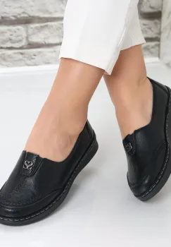 Pantofi dama casual Negri din Piele Ecologica Suraia imagine