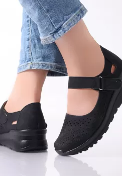 Pantofi dama casual Negri din Piele Ecologica Tiga imagine