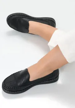 Pantofi dama casual Negri din Piele Ecologica Zinam imagine