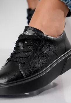 Pantofi dama casual Negri din Piele Naturala Agreta imagine