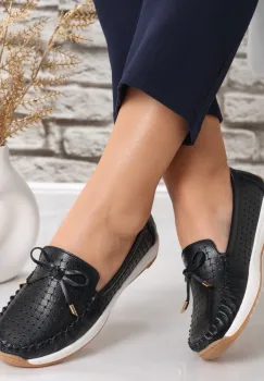 Pantofi dama casual Negri din Piele Naturala Alinca imagine