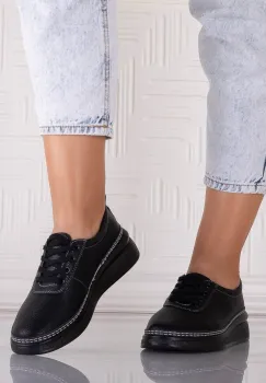 Pantofi dama casual Negri din Piele Naturala Alonsa imagine