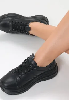 Pantofi dama casual Negri din Piele Naturala Amelsa imagine