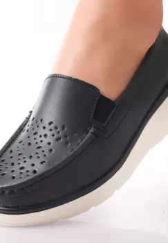 Pantofi dama casual Negri din Piele Naturala Avril imagine