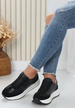 Pantofi dama casual Negri din Piele Naturala Bella imagine