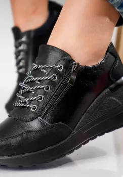 Pantofi dama casual Negri din Piele Naturala Bilon imagine