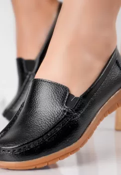 Pantofi dama casual Negri din Piele Naturala Comoi imagine
