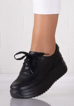 Pantofi dama casual Negri din Piele Naturala Delaia imagine