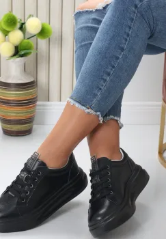 Pantofi dama casual Negri din Piele Naturala Evoya imagine