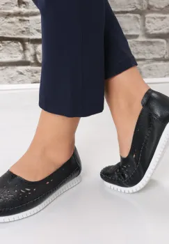 Pantofi dama casual Negri din Piele Naturala Iliana imagine