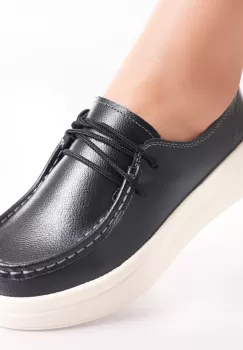 Pantofi dama casual Negri din Piele Naturala Jaile imagine