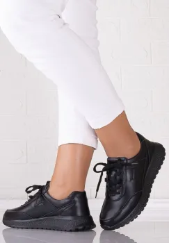 Pantofi dama casual Negri din Piele Naturala Jenina imagine