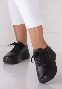 Pantofi dama casual Negri din Piele Naturala Lerana imagine