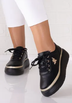 Pantofi dama casual Negri din Piele Naturala Letisa imagine