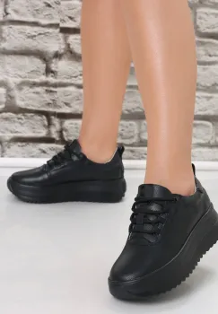 Pantofi dama casual Negri din Piele Naturala Namia imagine