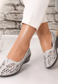 Pantofi dama casual Negri din Piele Naturala Rakina imagine