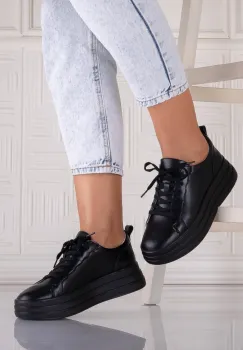 Pantofi dama casual Negri din Piele Naturala Sadrina imagine