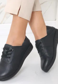Pantofi dama casual Negri din Piele Naturala Samiana imagine