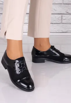 Pantofi dama casual Negri piele ecologica Capricia imagine