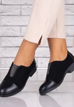 Pantofi dama casual Negri piele ecologica Daviria imagine