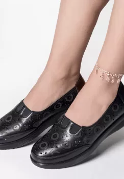 Pantofi dama casual negri piele ecologica liko imagine
