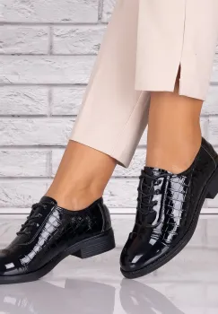 Pantofi dama casual Negri piele ecologica Maisie imagine