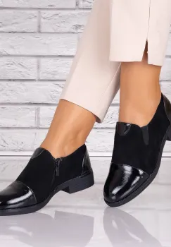 Pantofi dama casual Negri piele ecologica Manise imagine