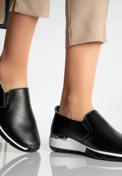 Pantofi dama casual negri piele naturala ninita imagine
