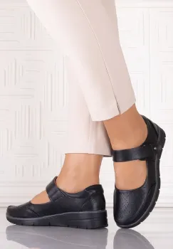 Pantofi dama casual Negrii din Piele Ecologica Anabelle imagine