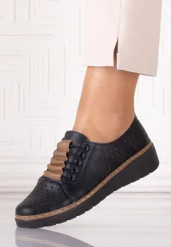 Pantofi dama casual Negrii din Piele Ecologica Tusami imagine