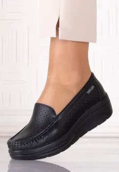 Pantofi dama casual Negrii din Piele Naturasa Anastassia imagine