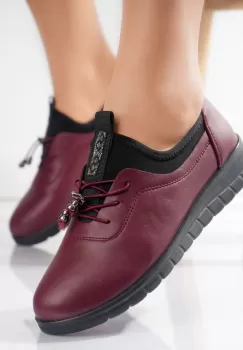 Pantofi dama casual Rosii din Piele Ecologica Nola imagine