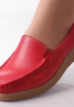 Pantofi dama casual Rosii piele naturala Danina imagine