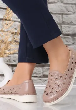 Pantofi dama casual Roz din piele ecologica poilo imagine