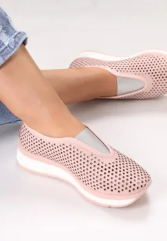 Pantofi dama casual Roz din Piele Naturala Watifa imagine