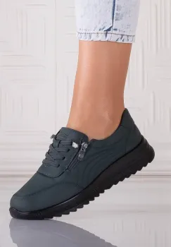 Pantofi dama Casual Verzi din Piele Ecologica Savira imagine