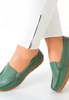 Pantofi dama casual Verzi din Piele Naturala Comoi imagine